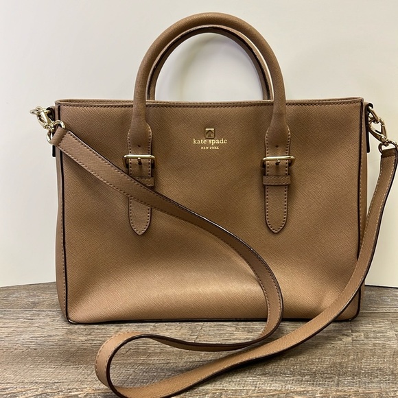 Kate Spade Charlotte Street Reena Shoulder Handbag Purse Dune (Tan) - Picture 2 of 15